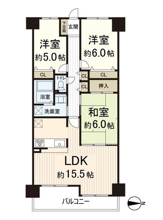 オーク新石切 間取図(平面図) オーク新石切 間取図(平面図)