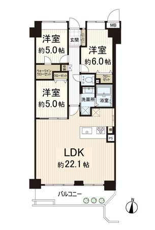 アドリーム石切山手 間取図(平面図)