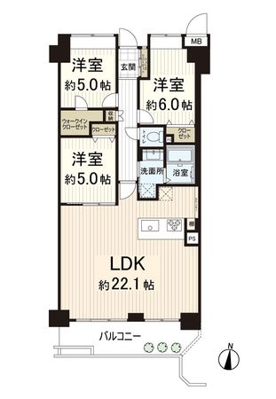 アドリーム石切山手 間取図(平面図)