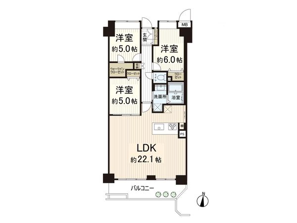 アドリーム石切山手 間取図(平面図)