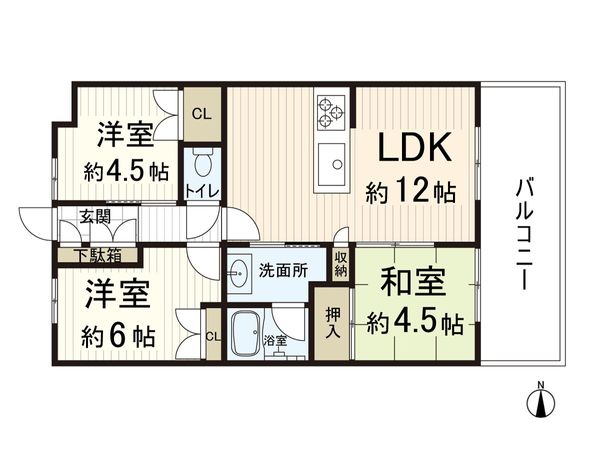 グランマークス久宝寺 間取図(平面図) 間取図(平面図)