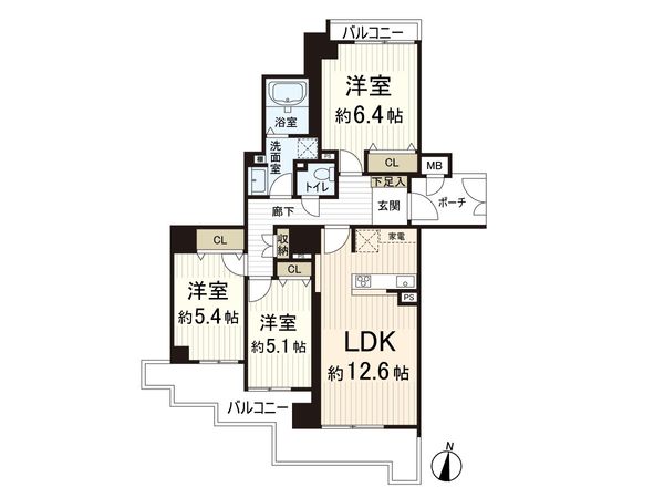 グランドメゾン小阪 間取図(平面図)