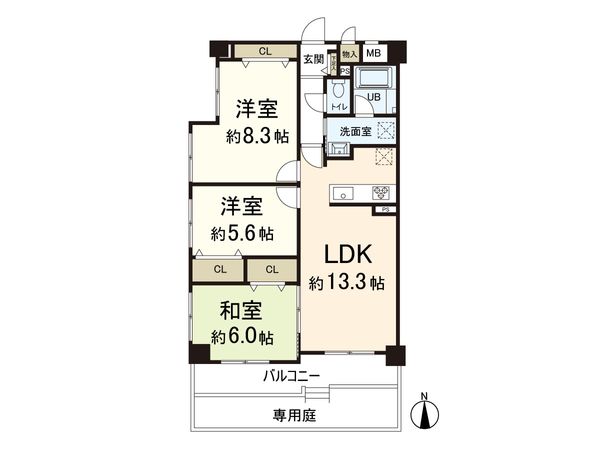 ルネ八尾2番館 間取図(平面図) ルネ八尾2番館 間取図(平面図)