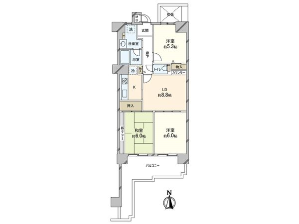 アメリア1番館 間取図(平面図)