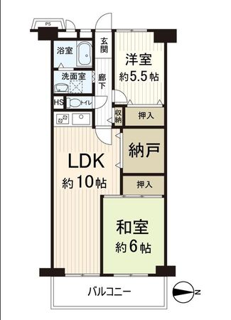 東大阪スカイハイツ 間取図(平面図)