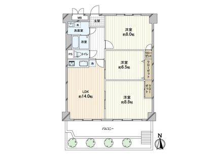 鴻池日光ハイツ 間取図(平面図)
