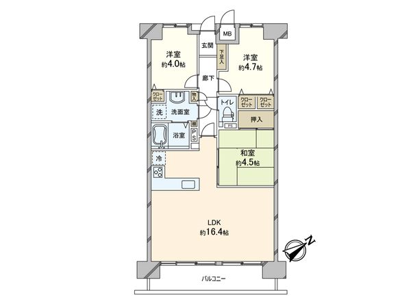 ファミールハイツ八尾 A棟 間取図(平面図) ファミールハイツ八尾 A棟 間取図(平面図)
