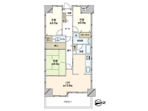 ライオンズマンション若江東 参番館 間取図(平面図) ライオンズマンション若江東 参番館 間取図(平面図)