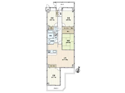 アドリーム石切山手 間取図(平面図)