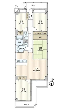 アドリーム石切山手 間取図(平面図)