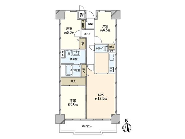 ハイツ柏原 2号棟 間取図(平面図) ハイツ柏原 2号棟 間取図(平面図)