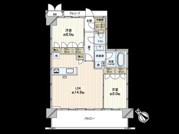 アービング若江岩田 間取図(平面図) アービング若江岩田 間取図(平面図)