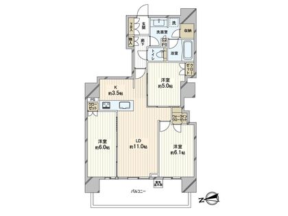 メガシティタワーズ EAST 間取図(平面図)