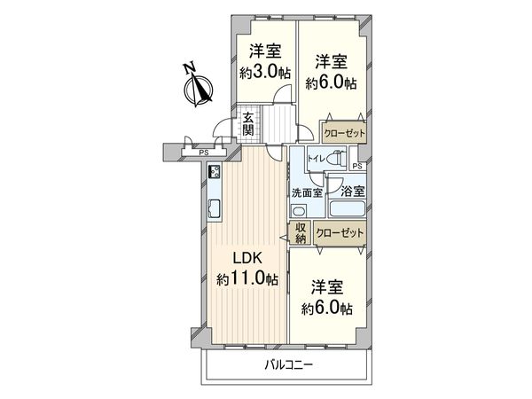 コープ野村恩智 A棟 間取図(平面図) コープ野村恩智 A棟 間取図(平面図)