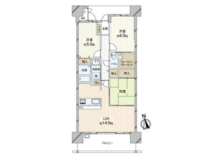 ファミールアクシス八尾 センタースクエア棟 間取図(平面図)