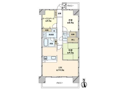 ライオンズマンション東大阪 間取図(平面図)