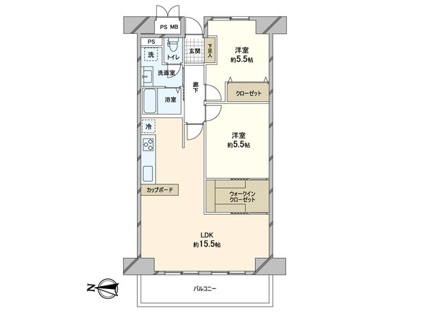 八戸ノ里第三ガーデンハイツ B棟 間取図(平面図) 八戸ノ里第三ガーデンハイツ B棟 間取図(平面図)