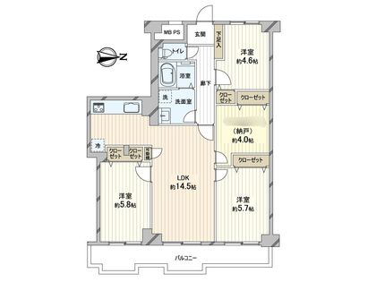 エクセラート八尾 間取図(平面図)
