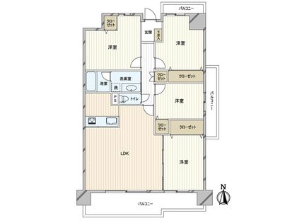 ローレルスクエア近鉄吉田 2番館 間取図(平面図)