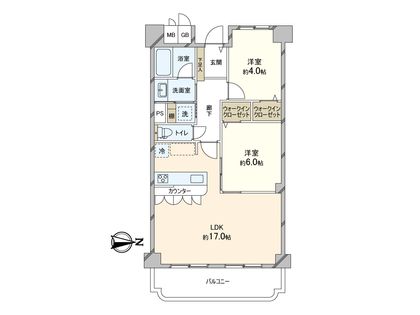 ハイマート若江 2棟 間取図(平面図)