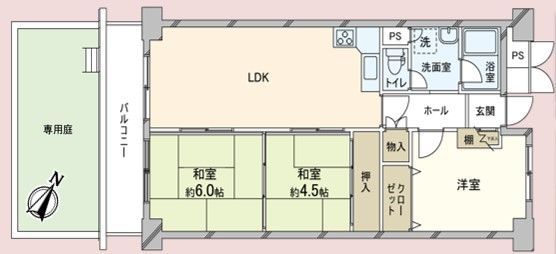 八戸ノ里第四ガーデンハイツ 間取図(平面図) 八戸ノ里第四ガーデンハイツ 間取図(平面図)