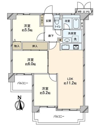 マンハイムクレール石切 間取図(平面図) マンハイムクレール石切 間取図(平面図)