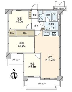 マンハイムクレール石切 間取図(平面図)