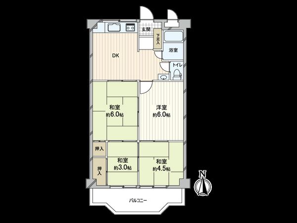 サンエコー八尾 間取図(平面図)