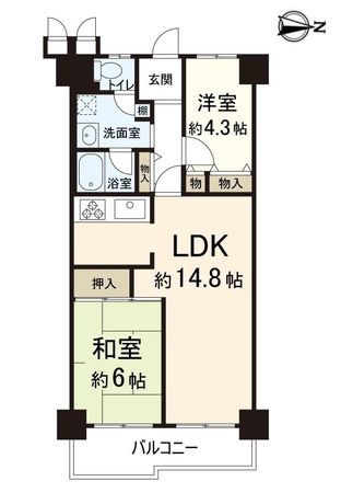 マンハイムクレール石切 間取図(平面図)