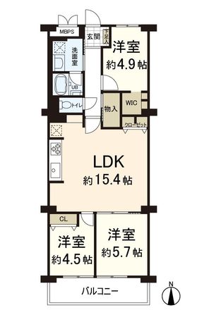弥刀ハウス 間取図(平面図) 間取図(平面図)