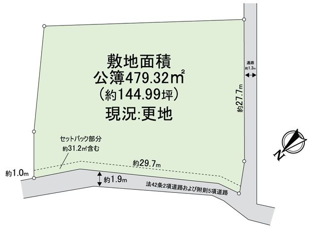 貝塚市窪田 売土地 区画図