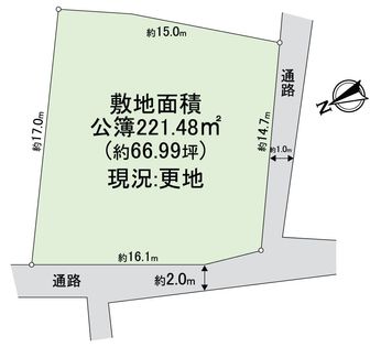 貝塚市窪田 売土地 区画図