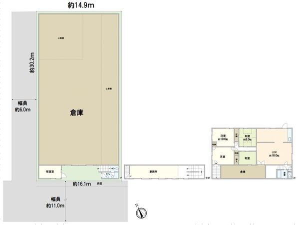 大阪市東住吉区今林2丁目 土地・倉庫 区画図 区画図