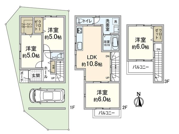 大阪市平野区喜連1丁目 区画図+建物プラン例 区画図+建物プラン例