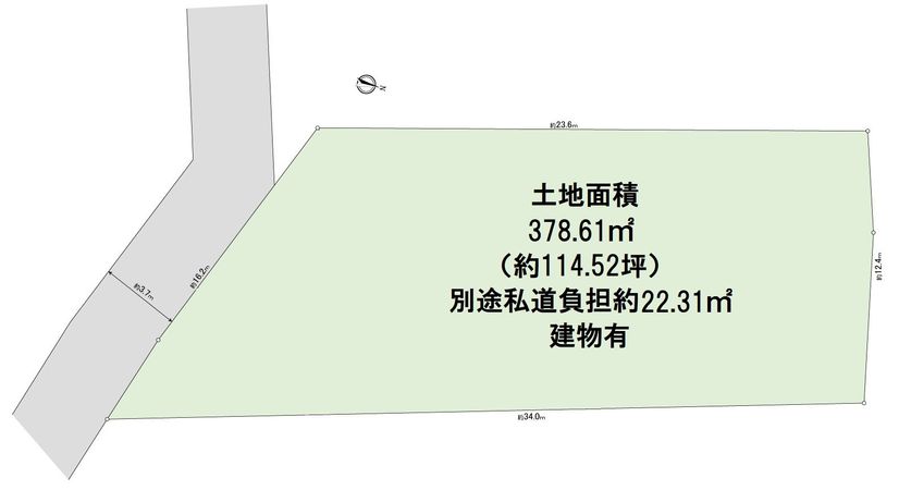 阿倍野区北畠3丁目 区画図