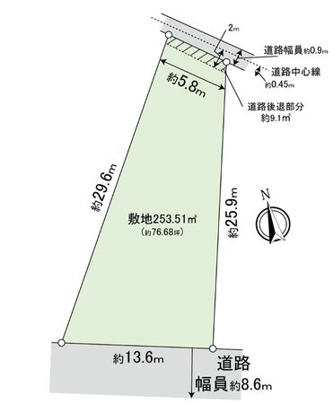 大阪市西成区天神ノ森二丁目 古家付土地 区画図 大阪市西成区天神ノ森二丁目 古家付土地 区画図