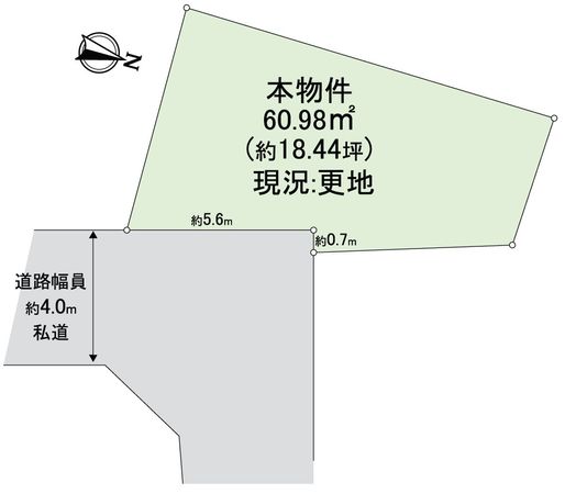 大阪市阿倍野区松虫通三丁目 売土地 区画図