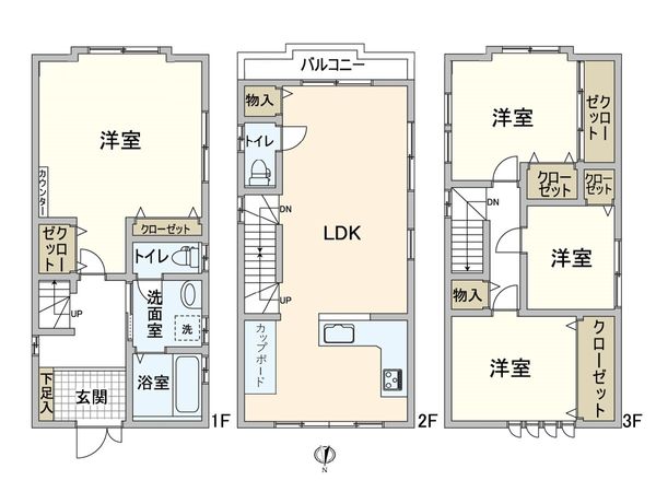 大阪市平野区長吉川辺3丁目 間取図(平面図)
