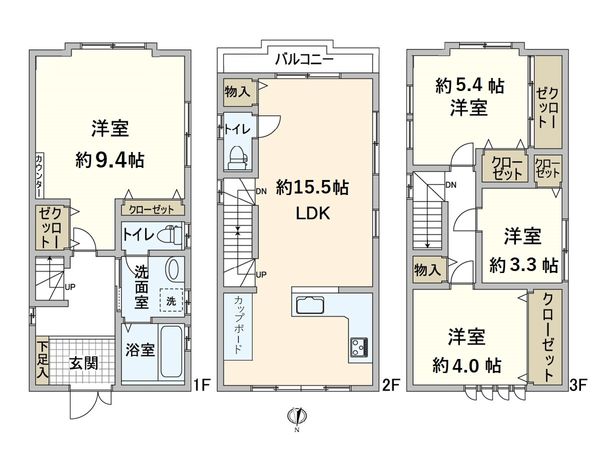大阪市平野区長吉川辺3丁目 間取図(平面図)