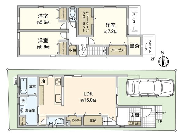 ローズプレイス平野喜連2号地 間取図(平面図)