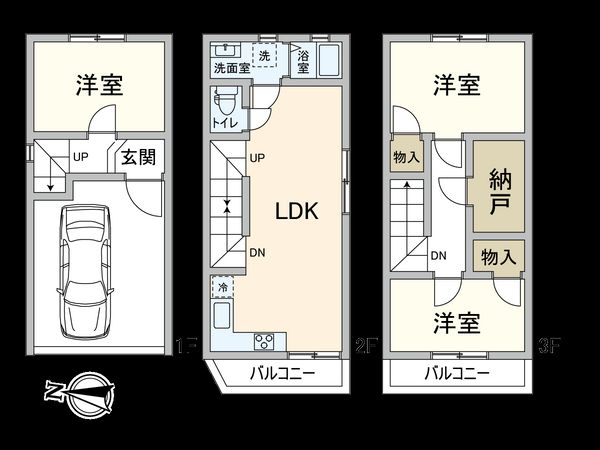 北田辺四丁目 戸建 間取図(平面図) 間取図(平面図)