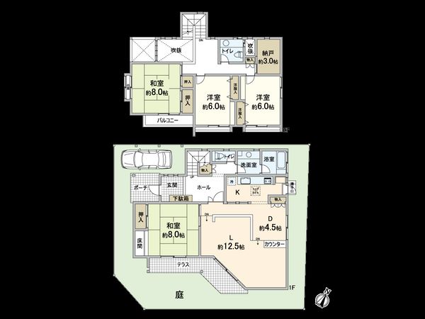 中山五月台五丁目 戸建 間取図(平面図) 中山五月台五丁目 戸建 間取図(平面図)