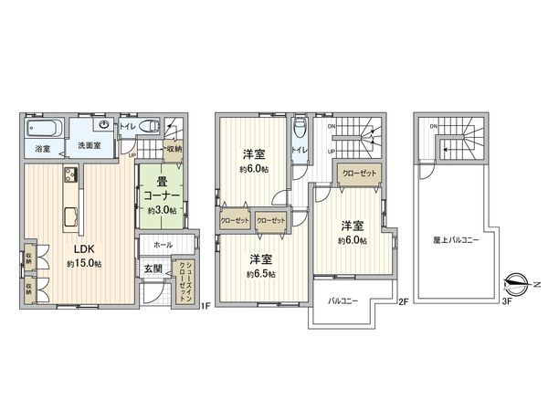 大阪市平野区平野宮町2丁目 間取図(平面図) 大阪市平野区平野宮町2丁目 間取図(平面図)