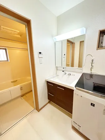 三面鏡付きの洗面化粧台です。