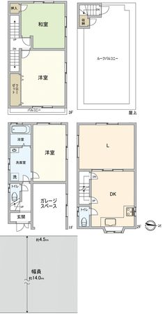 大阪市平野区加美北八丁目戸建 間取図(平面図)
