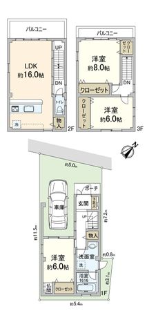 阿倍野区三明町1丁目 間取図(平面図)