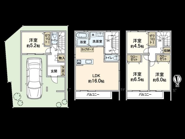 巽南一丁目 新築戸建 間取図(平面図)