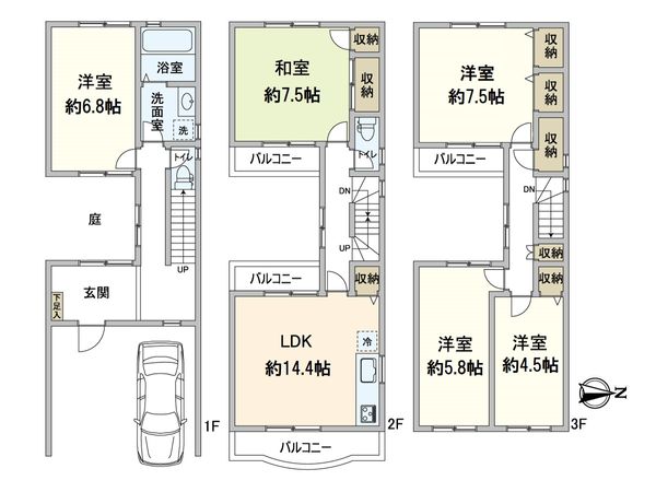 大阪市阿倍野区晴明通 間取図(平面図)
