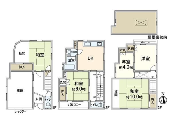 住吉区遠里小野五丁目 戸建 間取図(平面図)