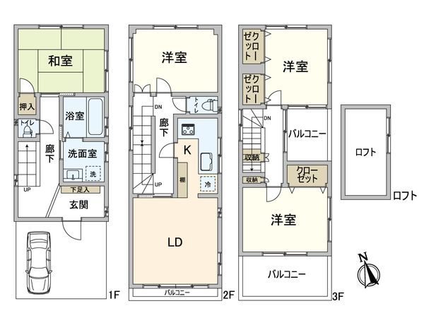 阿倍野区北畠1丁目 間取図(平面図) 阿倍野区北畠1丁目 間取図(平面図)